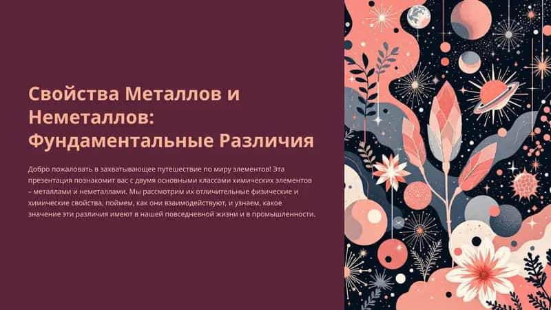 Свойства Металлов и Неметаллов: Фундаментальные Различия