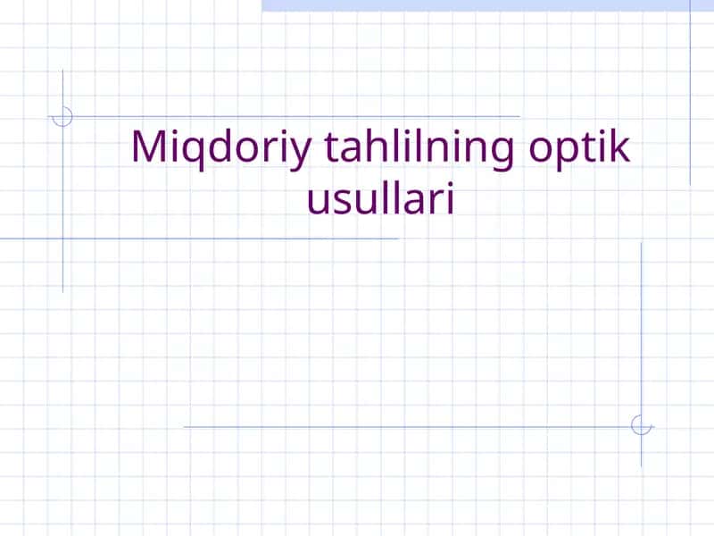 Miqdoriy tahlilning optik usullari