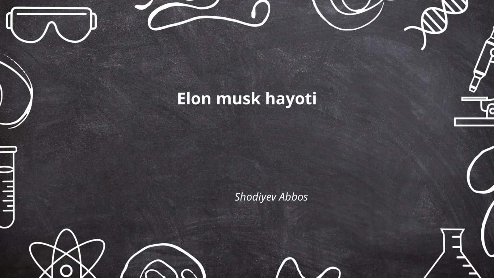 Elon musk hayoti