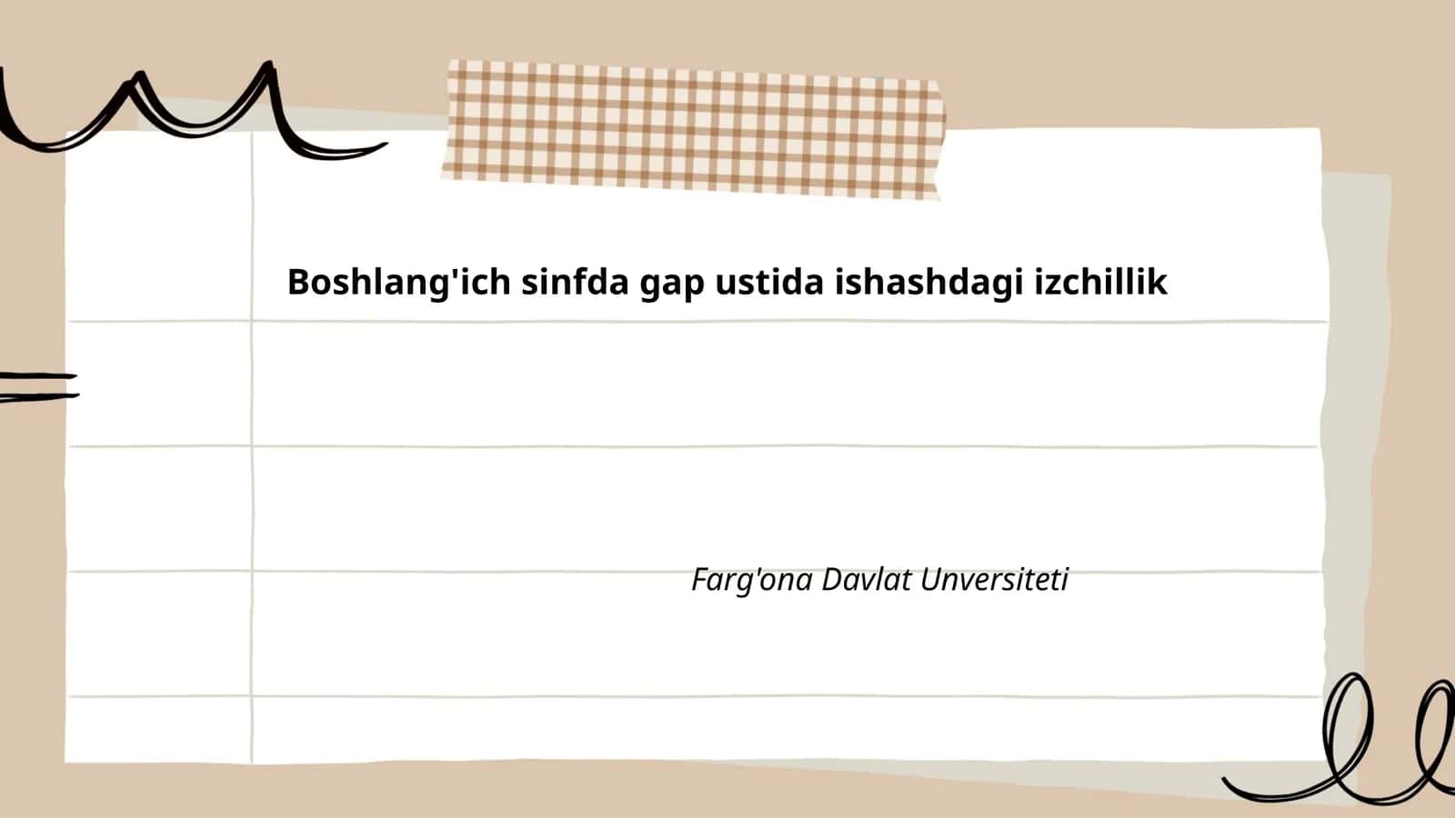 Boshlang'ich sinfda gap ustida ishashdagi izchillik