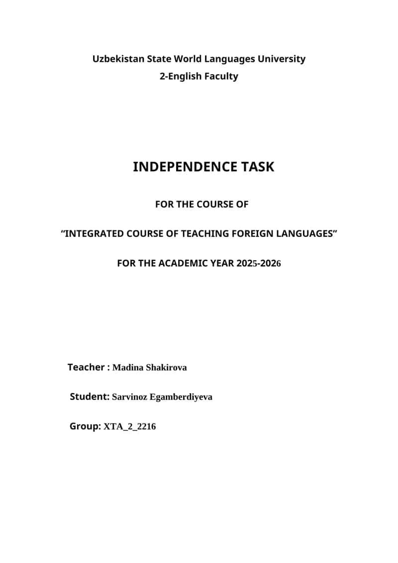 Principles of Language Assessment and Test Design