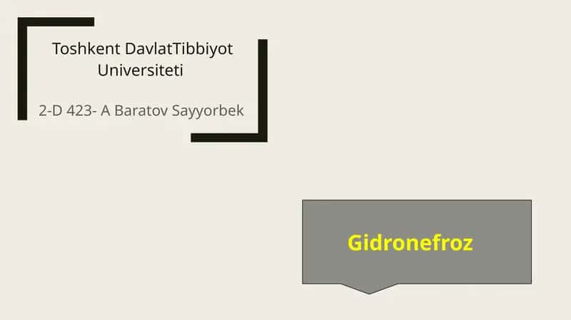 Gidronefroz