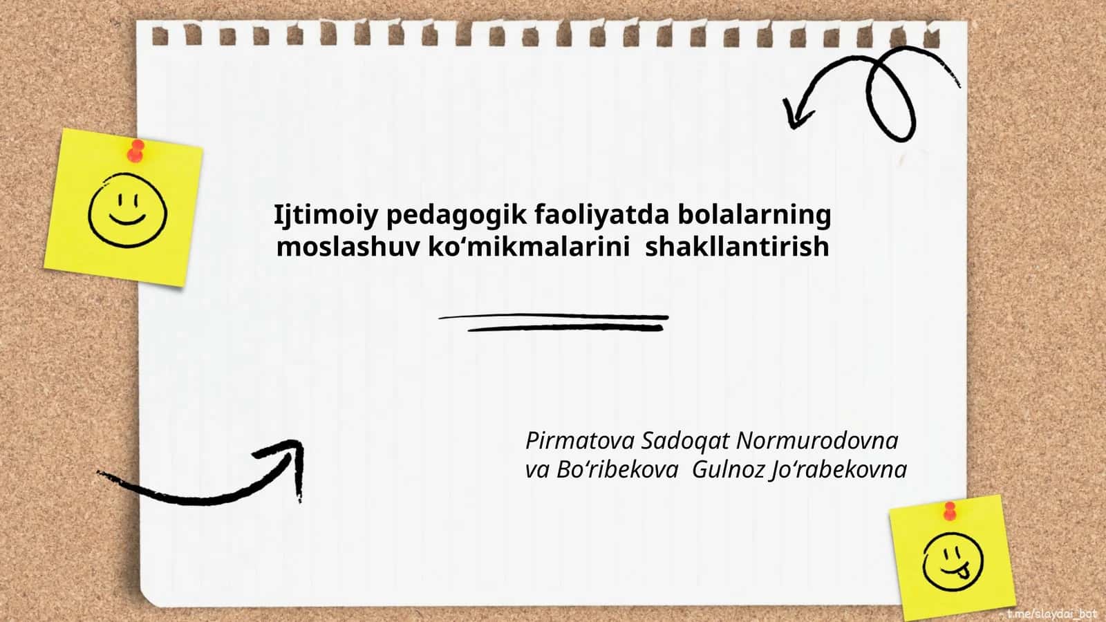 Ijtimoiy pedagogik faoliyatda bolalarning moslashuv koʻmikmalarini shakllantirish