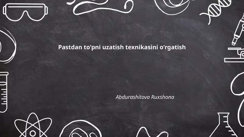 Pastdan toʻpni uzatish texnikasi