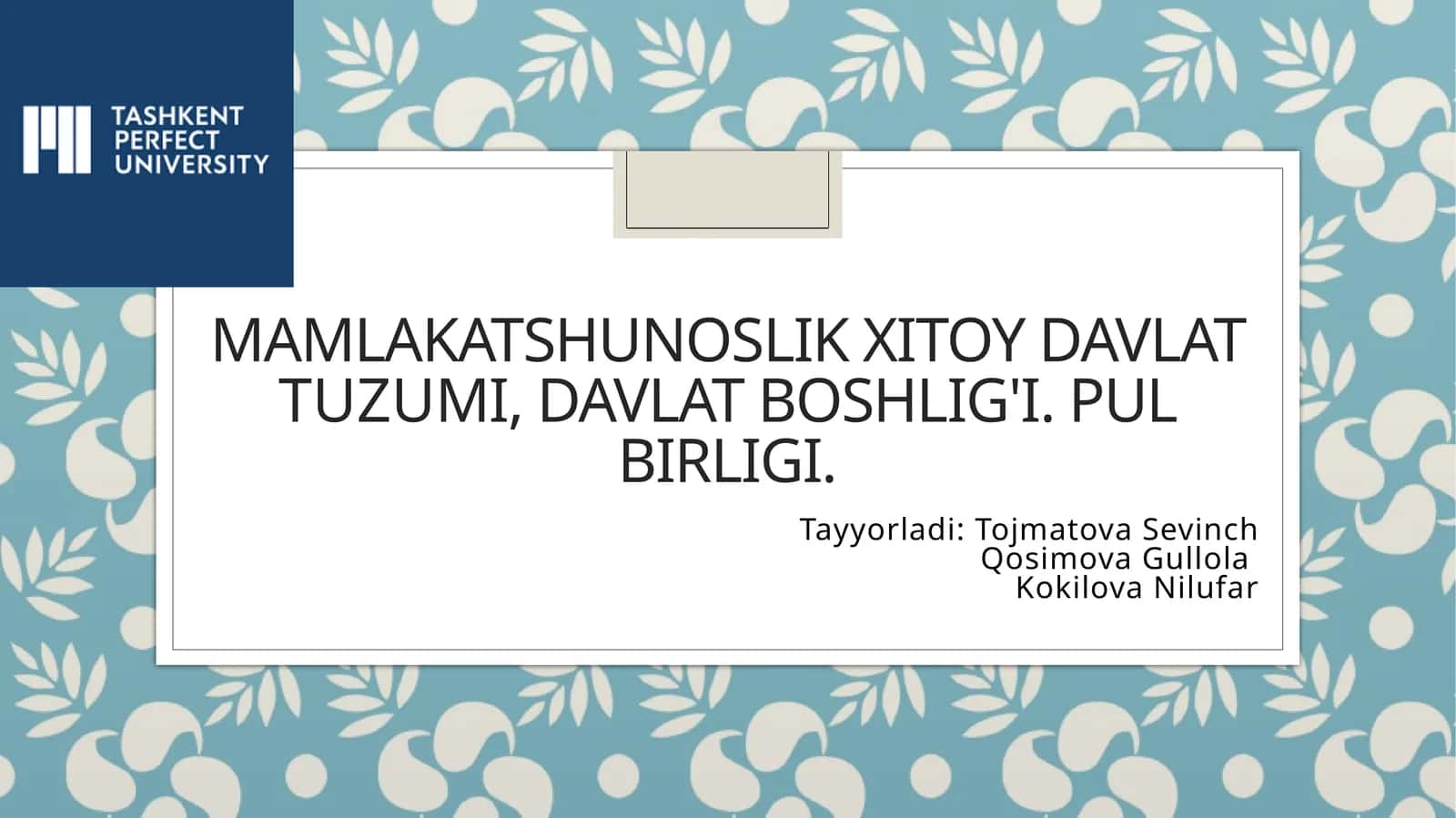 Xitoy Davlat Tuzumi