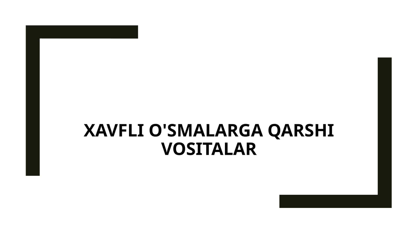Xavfli o'smalarga qarshi vositalar