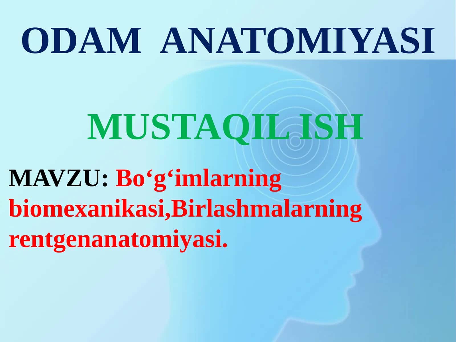 ODAM ANATOMIYASI
