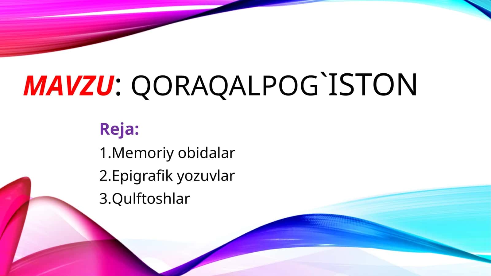 QORAQALPOG`ISTON