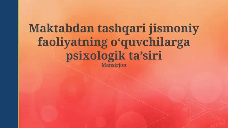 Kirish: Jismoniy faollik va talabalar farovonligi