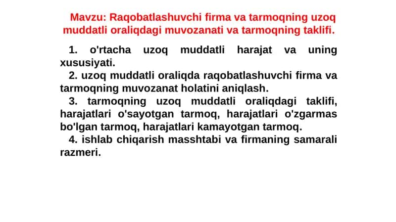 Uzoq muddatli oralig'i firmavatarmoq
