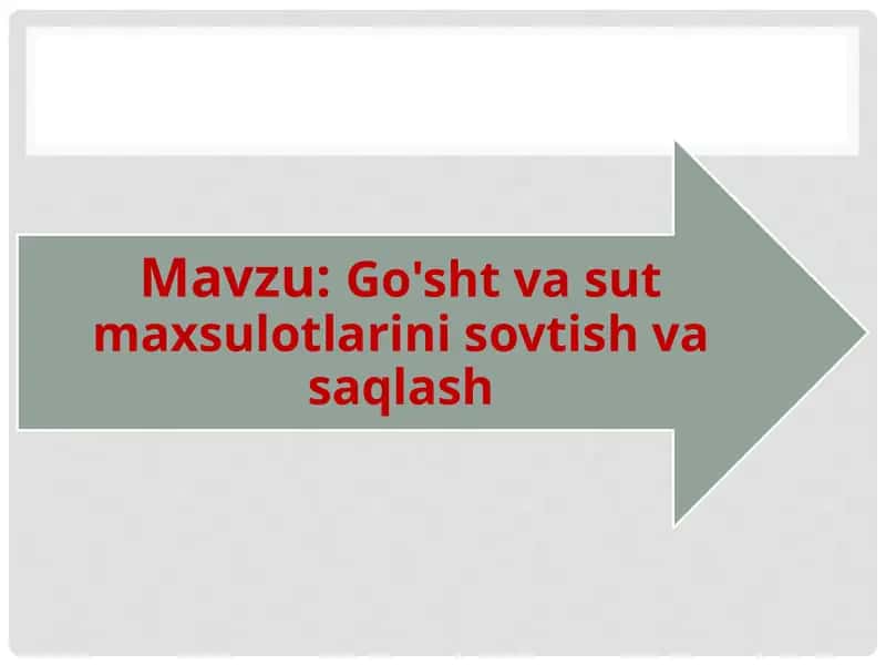 Go'sht va sut mahsulotlari sovutish