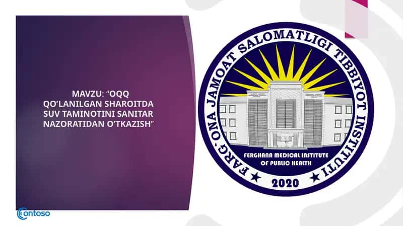 OQQ QO’LANILGAN SHAROITDA SUV TAMINOTINI SANITAR NAZORATIDAN O’TKAZISH