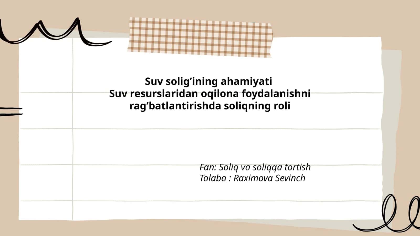 Suv solig’ining ahamiyati