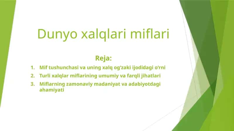 Dunyo xalqlari miflari