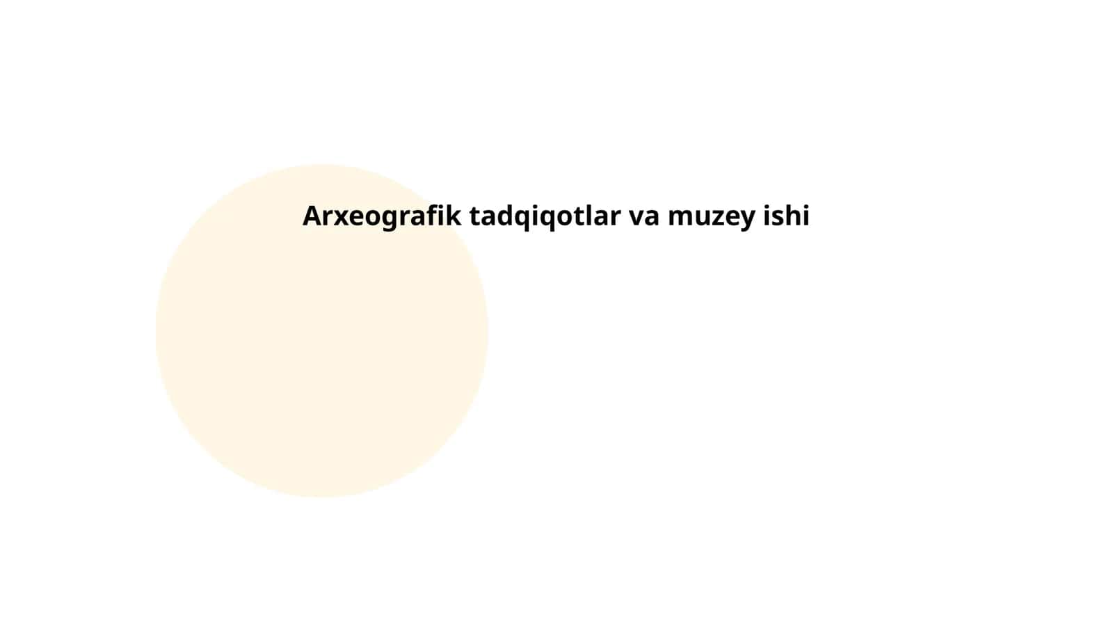 Arxeografik tadqiqotlar va muzey ishi