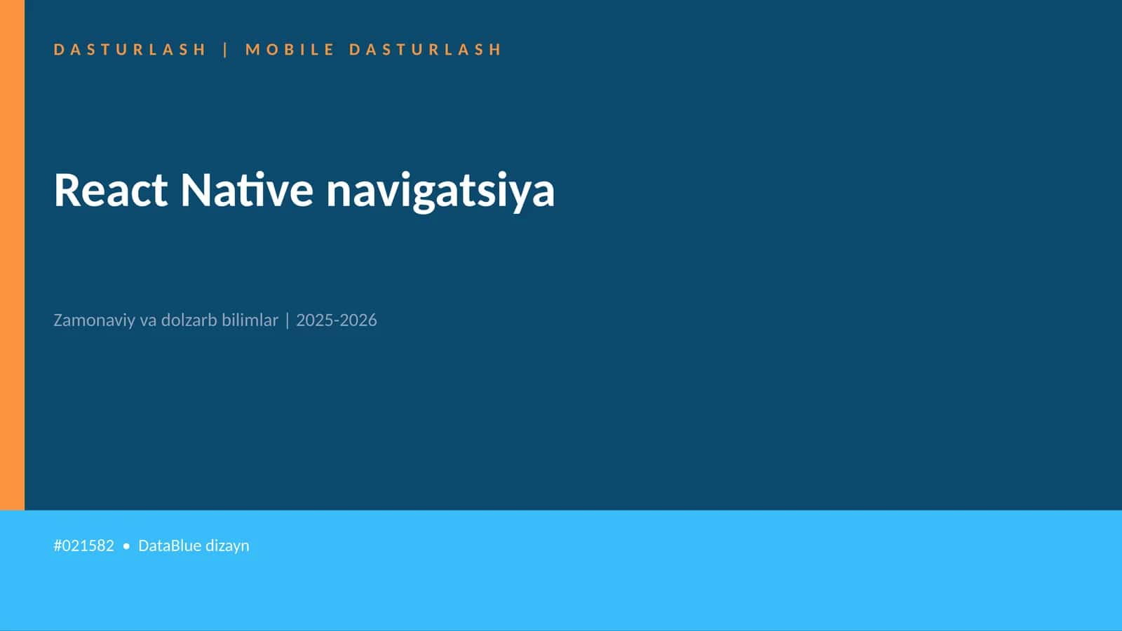 React Native navigatsiya