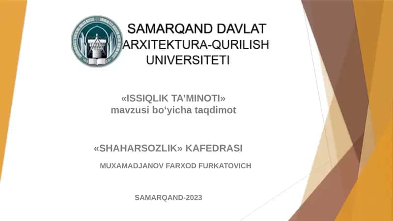 ISSIQLIK TA’MINOTI