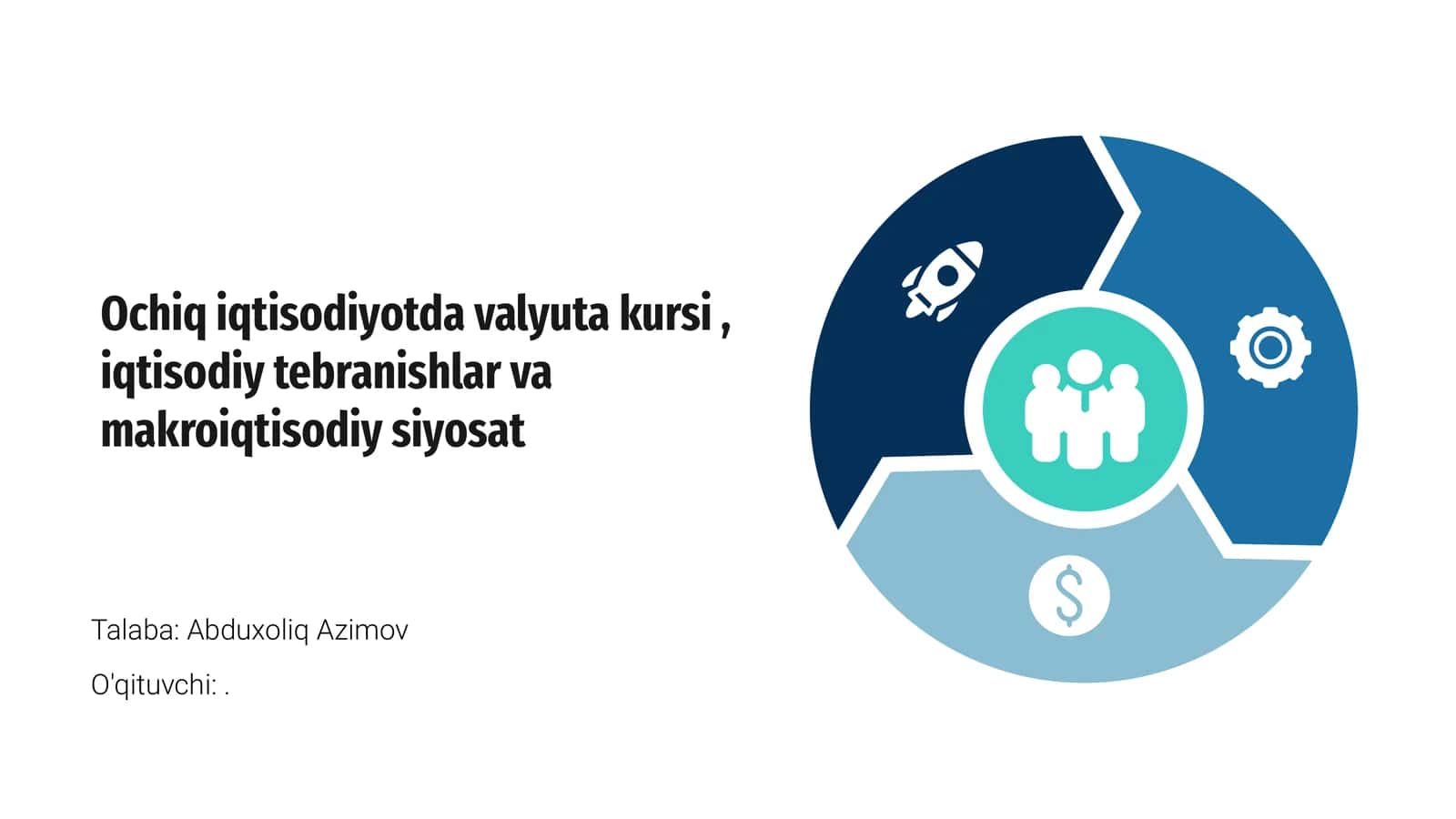 Ochiq iqtisodiyotda valyuta kursi, iqtisodiy tebranishlar va makroiqtisodiy siyosat
