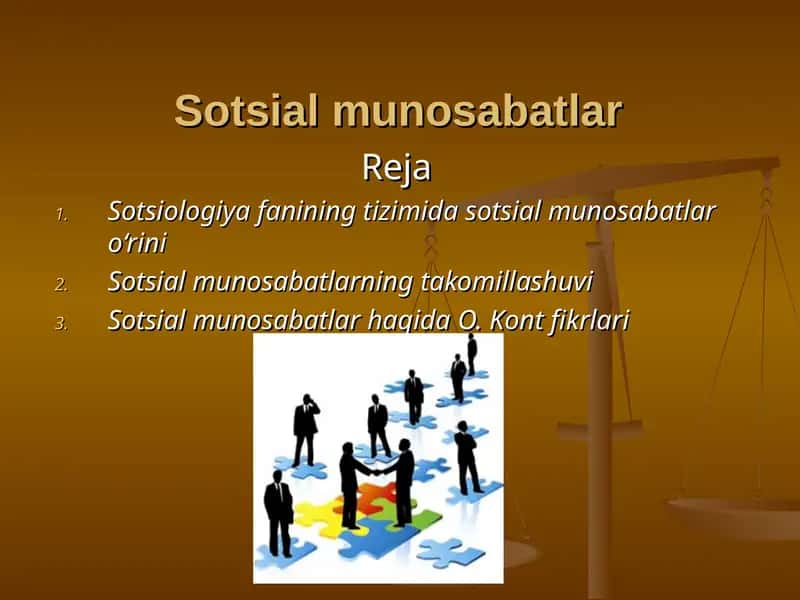 Sotsial munosabatlar
