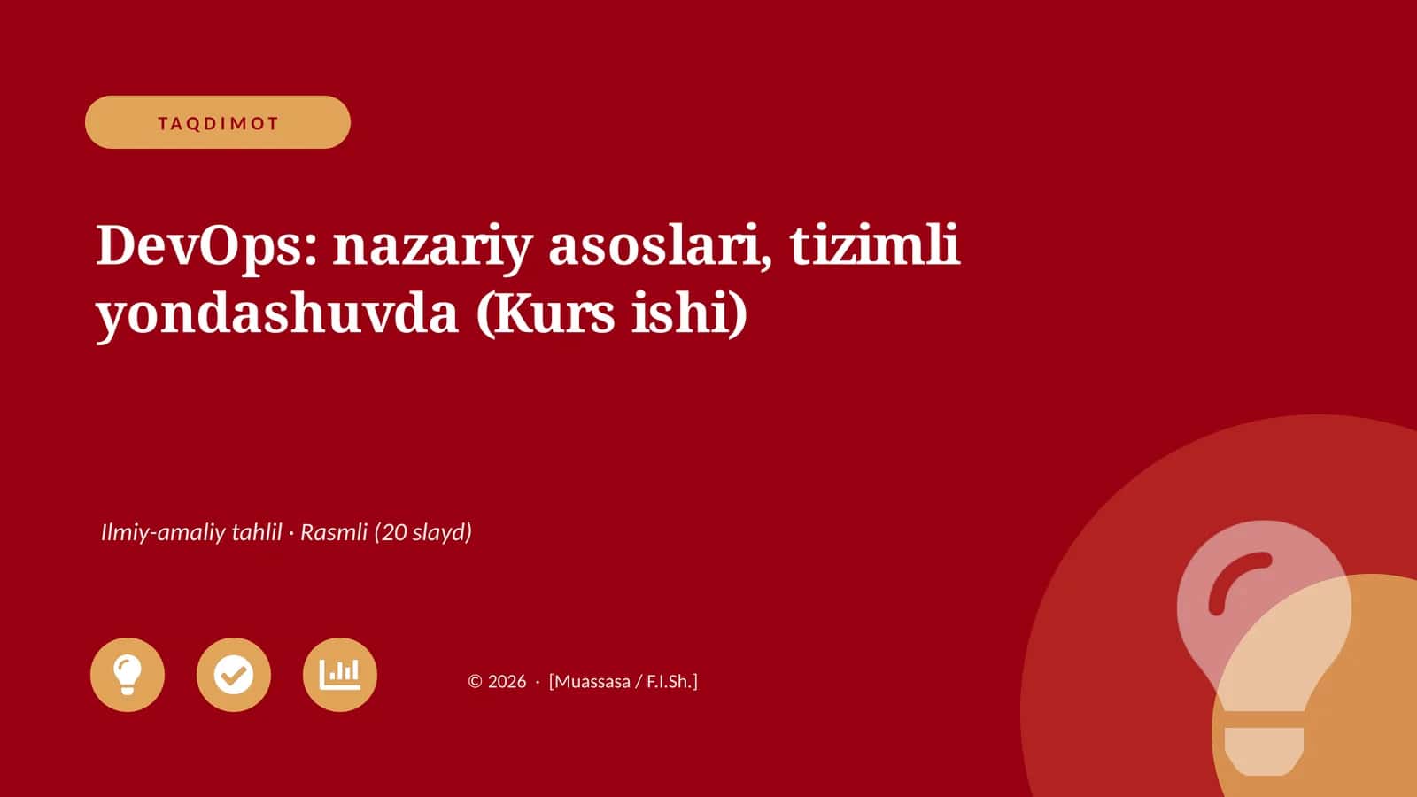 DevOps: nazariy asoslari, tizimli yondashuvda (Kurs ishi)