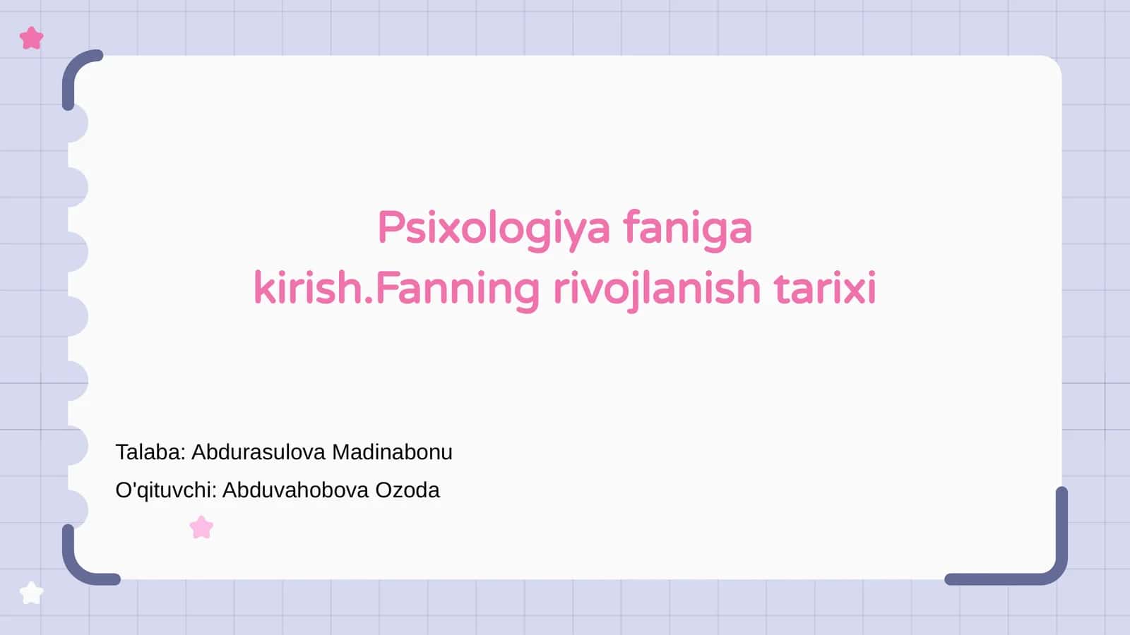Psixologiya faniga kirish.Fanning rivojlanish tarixi
