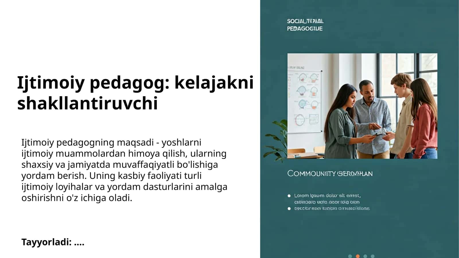 Ijtimoiy pedagog: kelajakni shakllantiruvchi