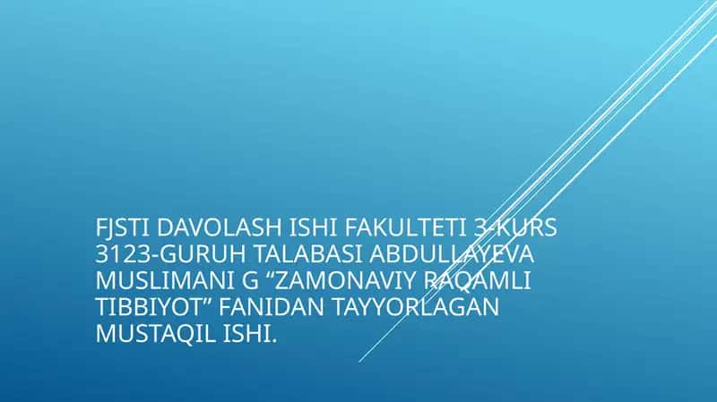 Kompyuterdan ultratovush tashxisi tizimida foydalanish.