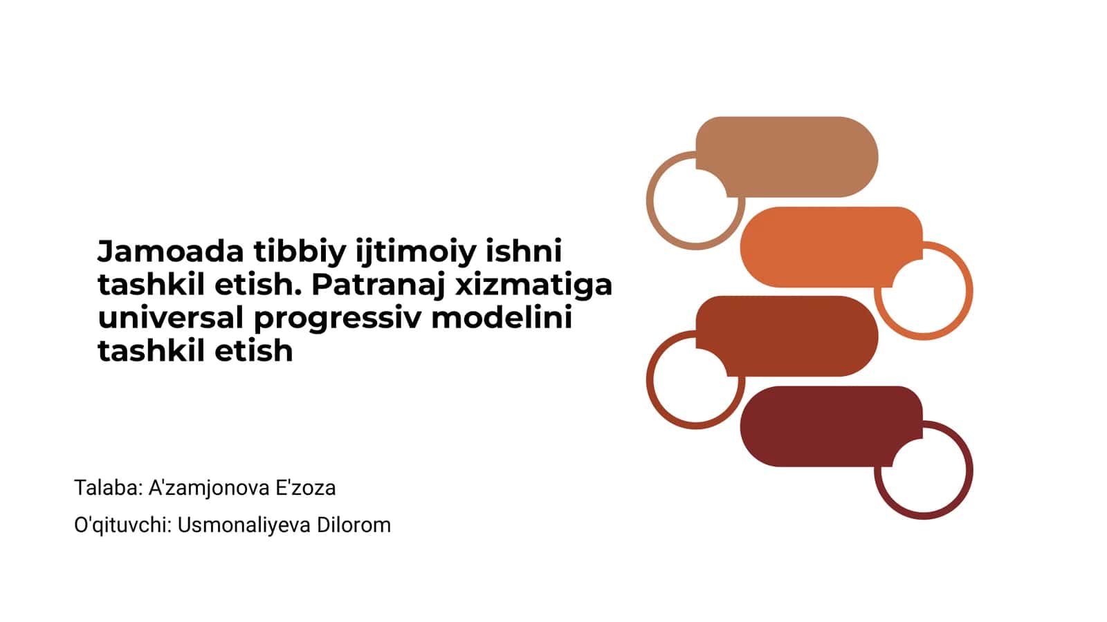 Jamoada tibbiy ijtimoiy ishni tashkil etish