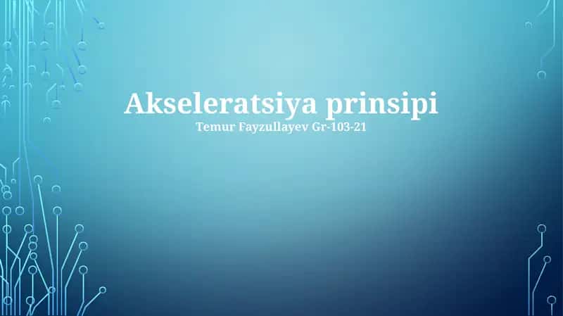 Akseleratsiya prinsipi