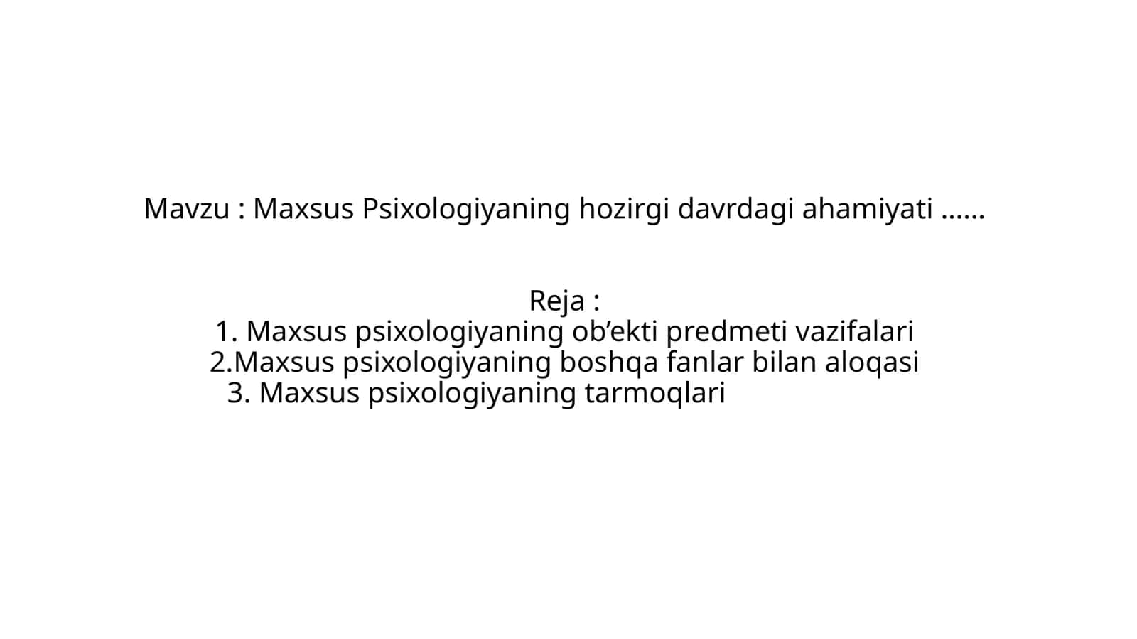 Maxsus Psixologiya