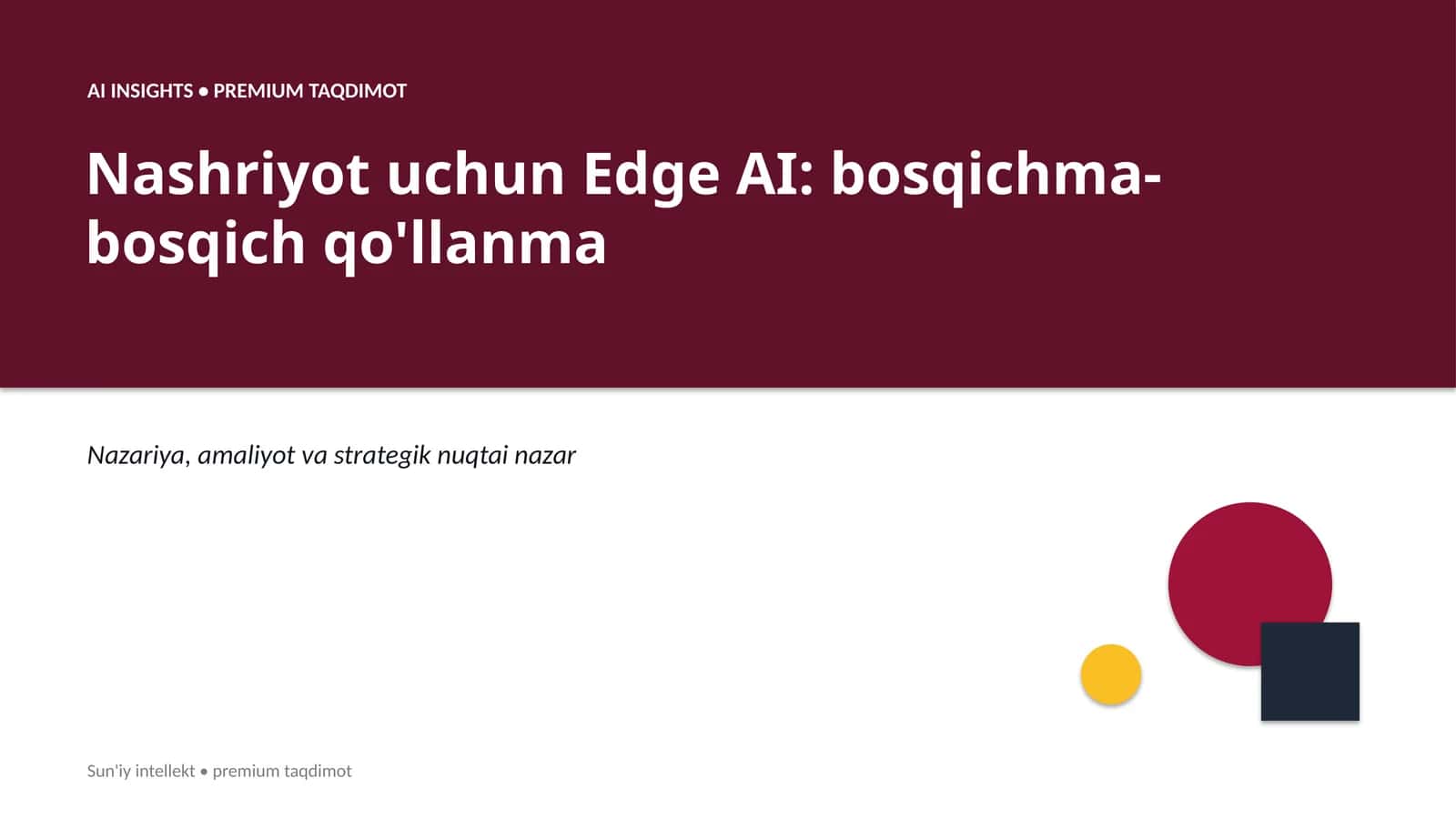 Nashriyot uchun Edge AI: bosqichma-bosqich qo'llanma