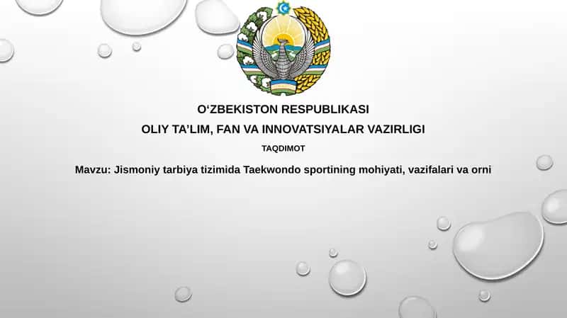 Taekwondo sportining mohiyati va vazifalari
