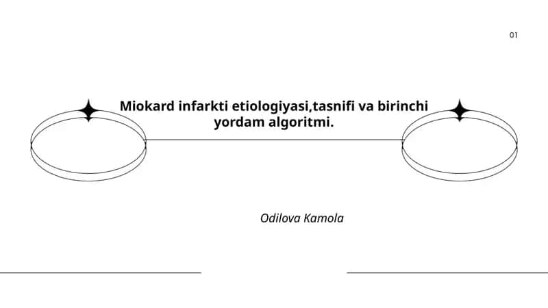 Miokard infarkti etiologiyasi,tasnifi va birinchi yordam algoritmi