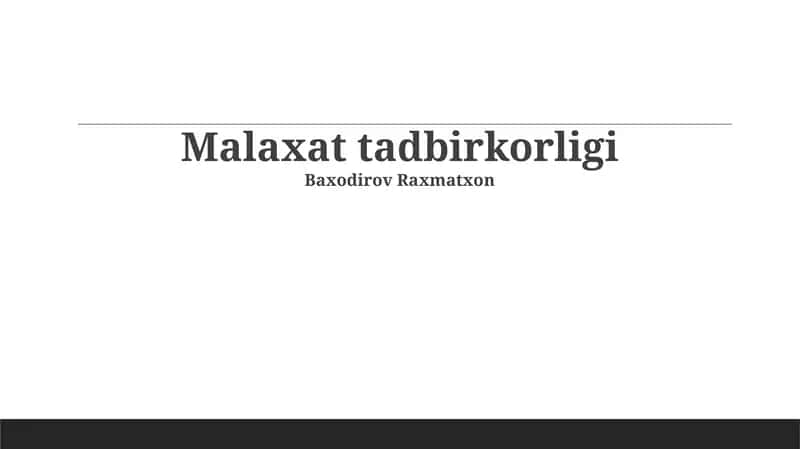 Malaxat Tadbirkorligi