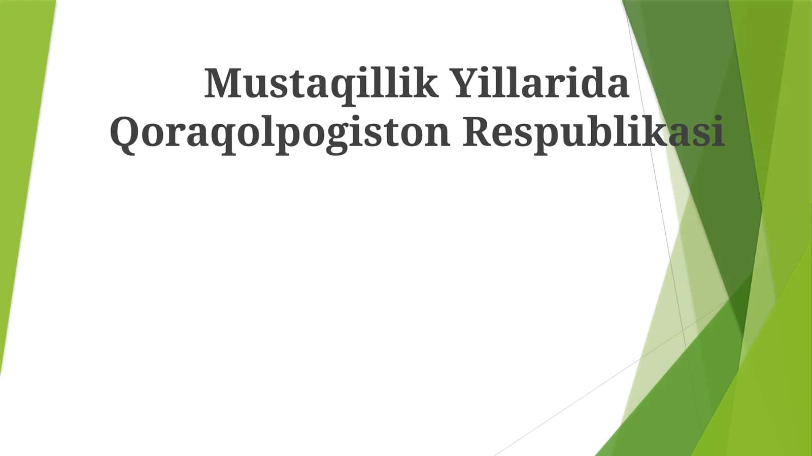 Mustaqillik Yillarida Qoraqolpogiston Respublikasi
