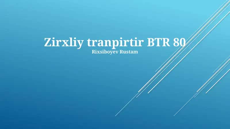 Zirxliy Transporter BTR-80