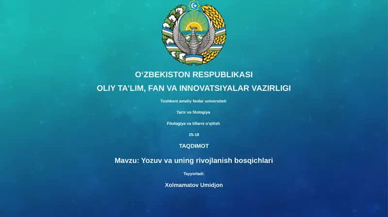 Yozuv va uning rivojlanish bosqichlari