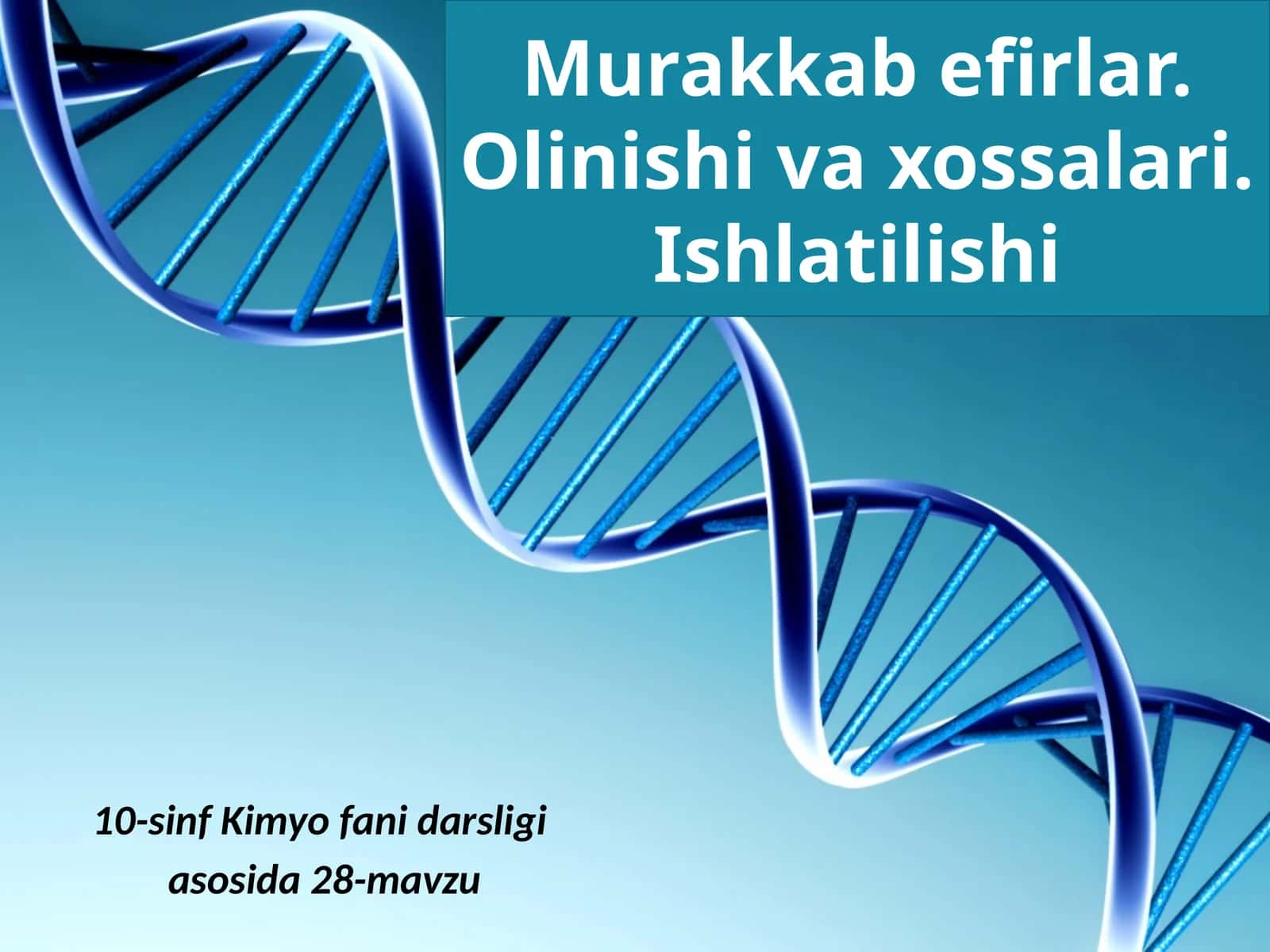 10-sinf Kimyofanidarsligi