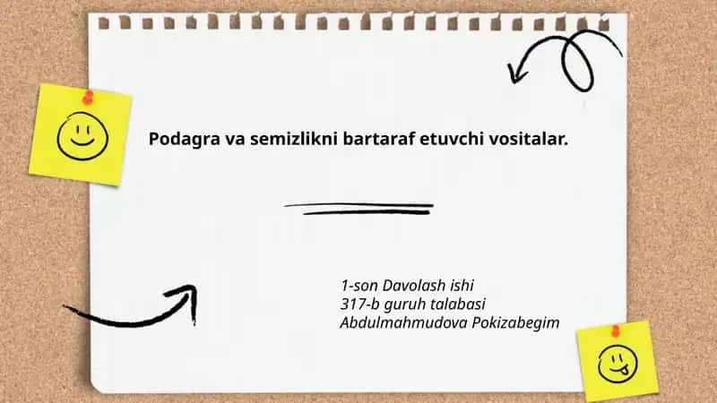 Podagra va semizlikni bartaraf etuvchi vositalar