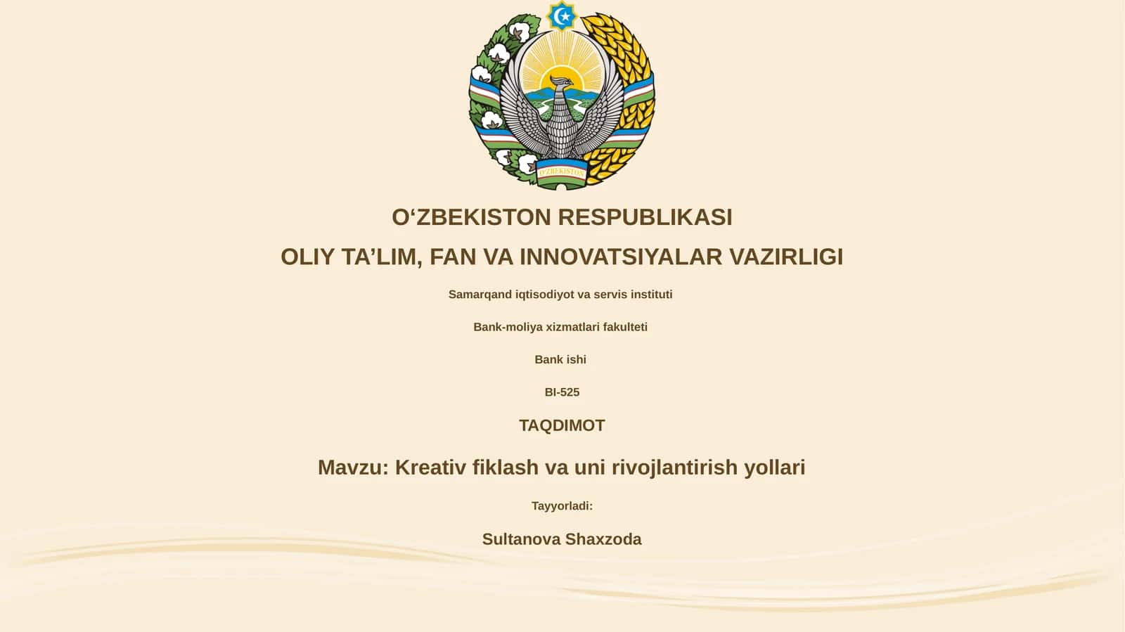 Kreativ fiklash va uni rivojlantirish yollari