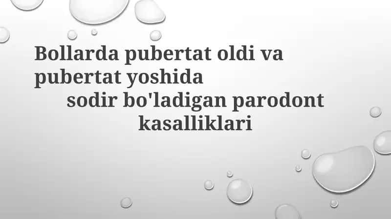 Parodont kasalliklari