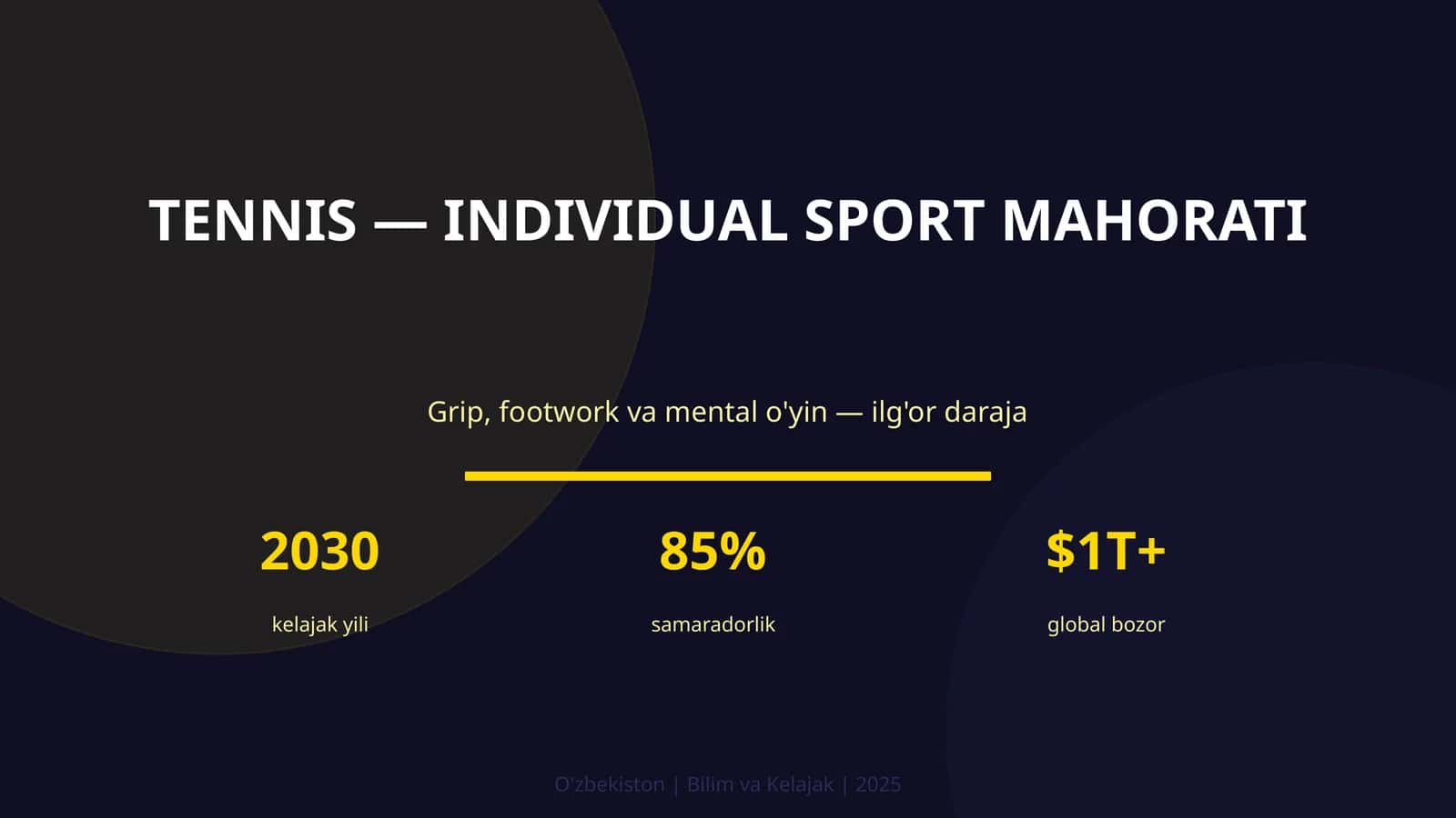 Tennis — individual sport mahorati