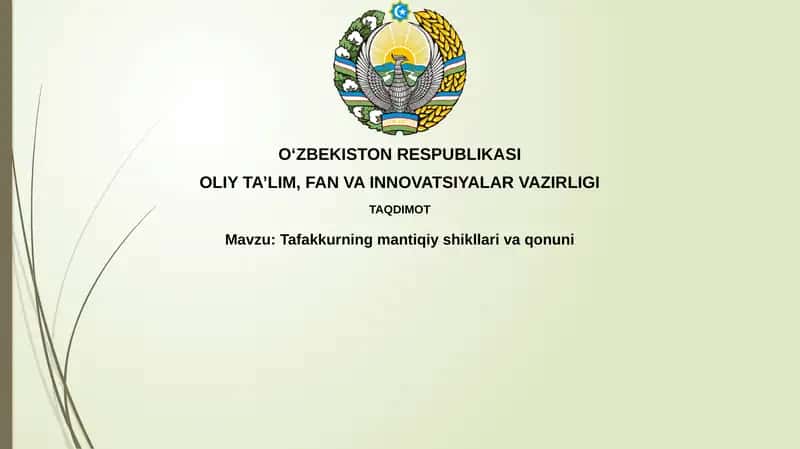 Mantiqiy shakllar va hukmlar mantiqi