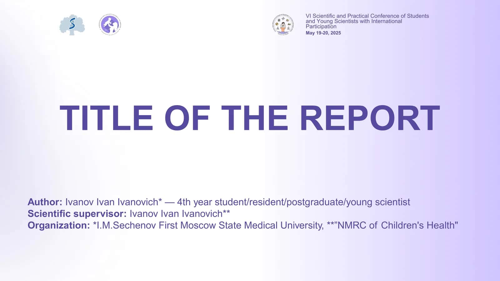 TITLE OF THE REPORT