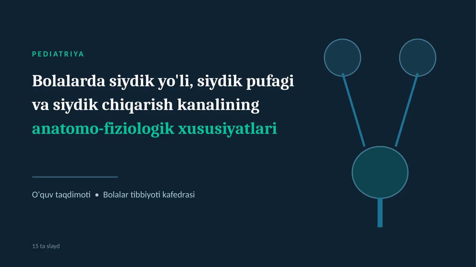 Bolalarda Siydik Yo‘llari, Siydik Pufagi va Siydik Chiqarish Kanalining Anatomo-Fiziologik Xususiyat