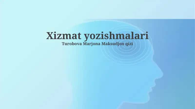 Xizmat yozishmalari
