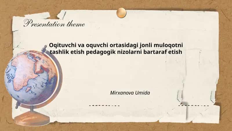 O'qituvchi va o'quvchi ortasidagi jonli muloqotni tashlik etish pedagogik nizolarni bartaraf etish