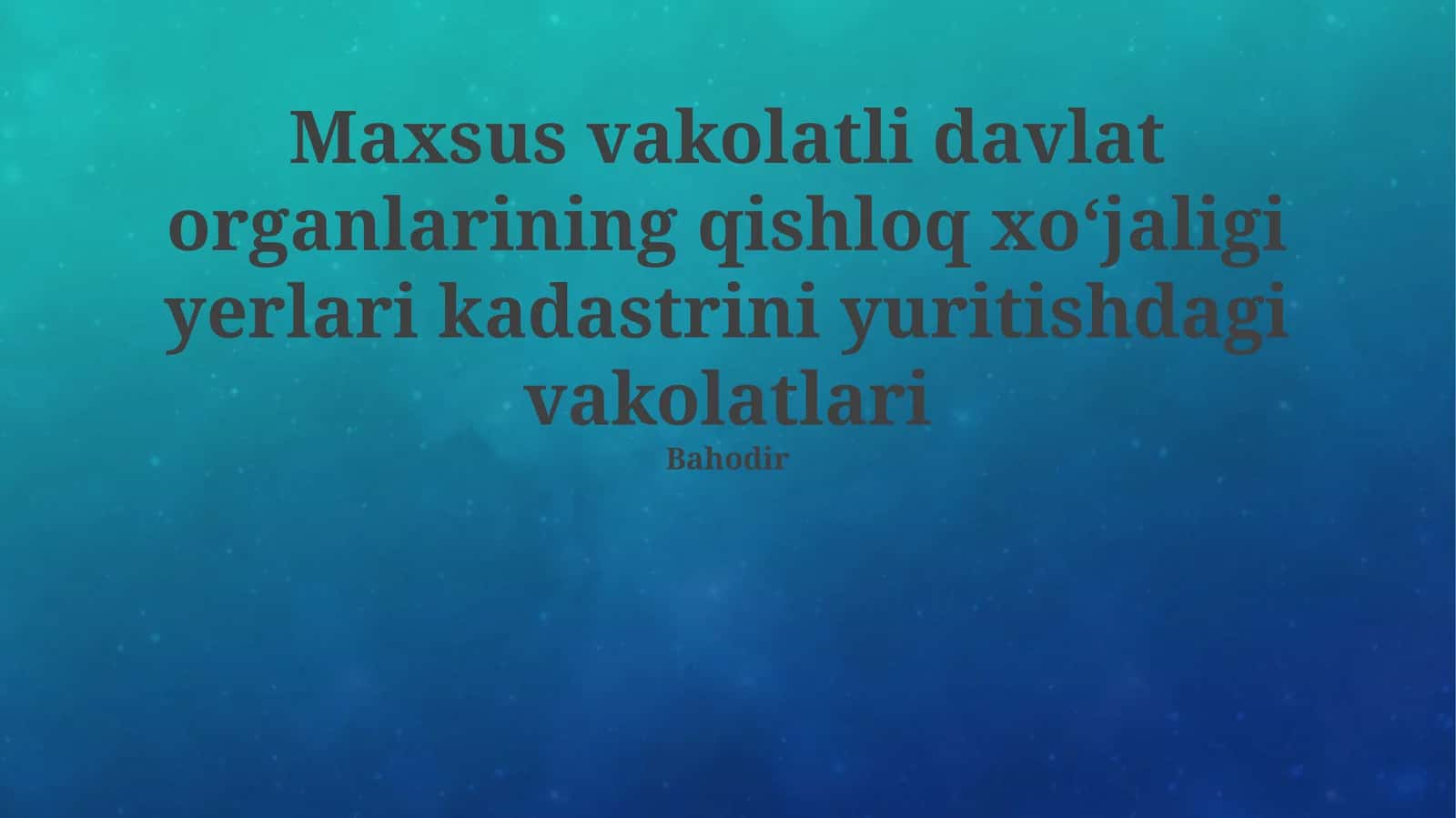 Maxsus vakolatli davlat organlarining vakolatlari
