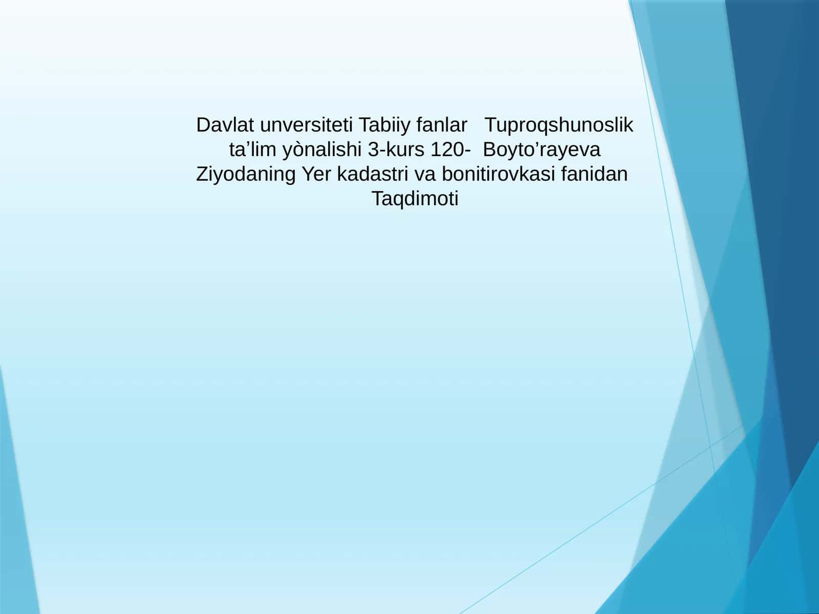 TuproqsifatbahosixaritasiniQishloqxo'jaligidagiahamiyatiningfizik-mexanikvaagrokimyoviyxossalariniyaxshilashyo'llari