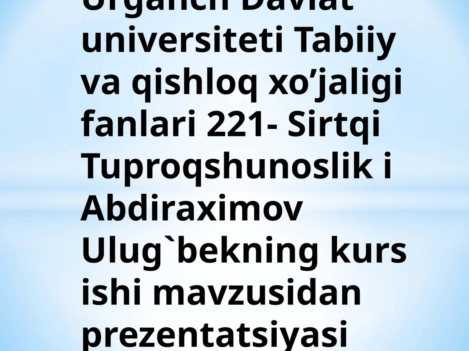 Agrokimyo fanining maqsadi va vazifalari